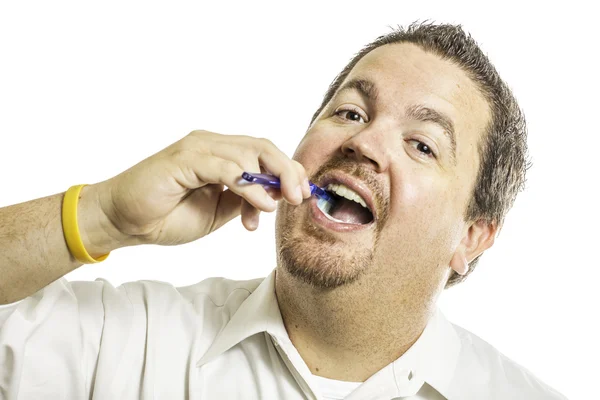 Man Brushing Teeth 2 — Stock Photo, Image