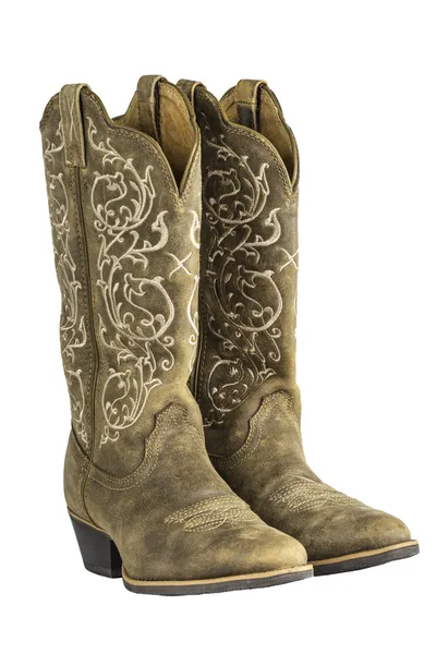 Damen braune Western Cowboystiefel — Stockfoto