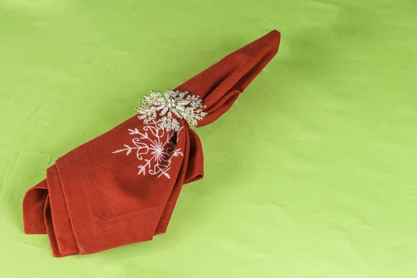 Serviette de flocon de neige Noël — Photo