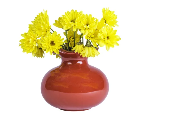 Yellow Flowers in a Vase — Stock Photo, Image