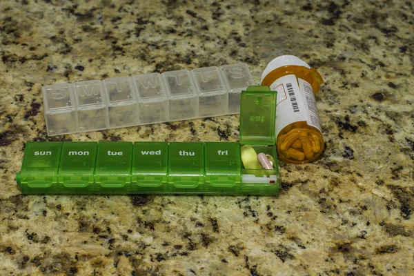 Caixa de pílula de prescrição — Fotografia de Stock