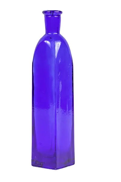 Bottiglia di vetro blu antico — Foto Stock