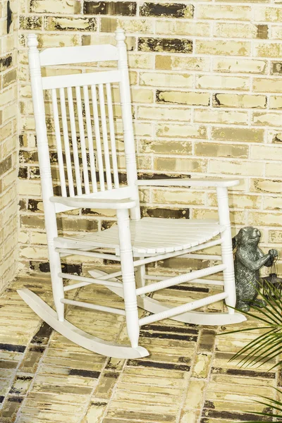 White Rocking Chair — Stock Photo, Image