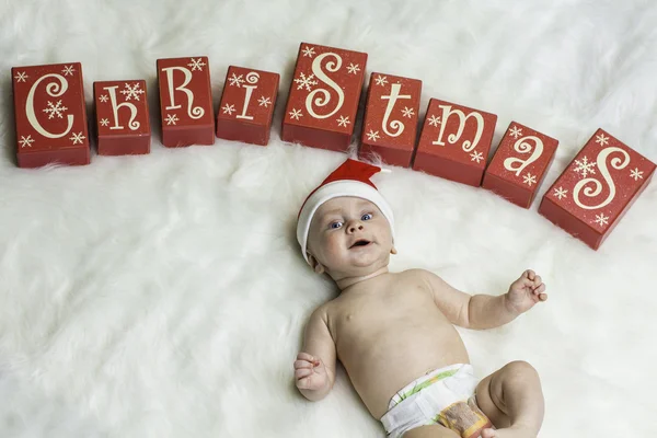 Baby Christmas Portrait — Stock Photo, Image