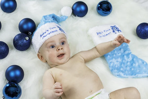 Retrato de Navidad bebé —  Fotos de Stock