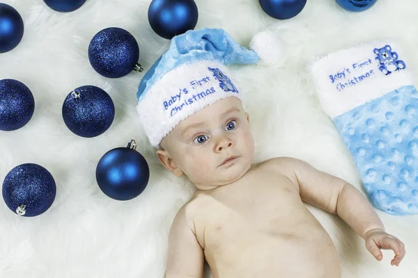 Baby-Weihnachtsporträt — Stockfoto