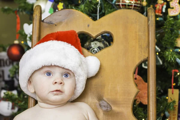 Baby christmas portret — Stockfoto