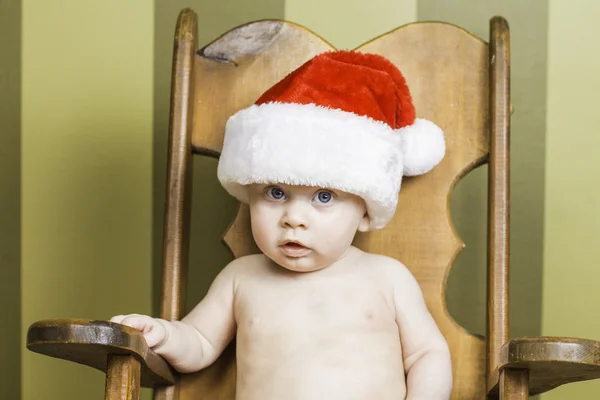 Baby christmas portret — Stockfoto