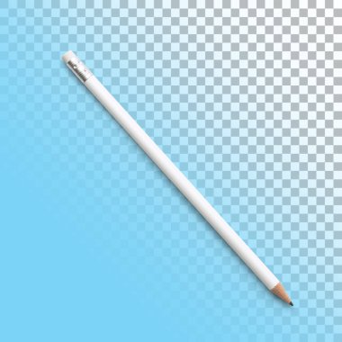 Beyaz kalemin izole edilmiş yakın çekimi