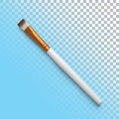 Beyaz fırçanın izole edilmiş yakın çekimi