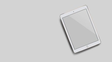 Üst görünümü beyaz ekranlı yeni bir akıllı telefon modeliName.