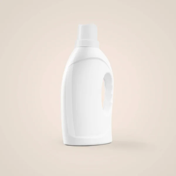 Renderização Branco Garrafa Plástico Cosmético Branco Com Alça Conta Gotas — Fotografia de Stock
