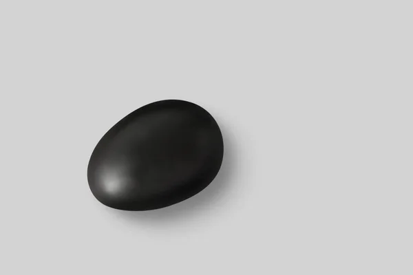 Nahaufnahme Glänzender Schwarzer Stein Isoliert Auf Weißem Hintergrund Kopierraum Für — Stockfoto