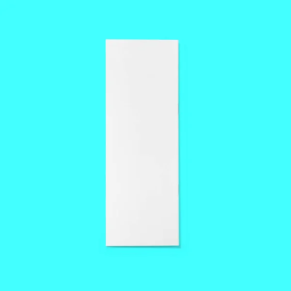 Пустая Белая Бумага Синем Фоне — стоковое фото