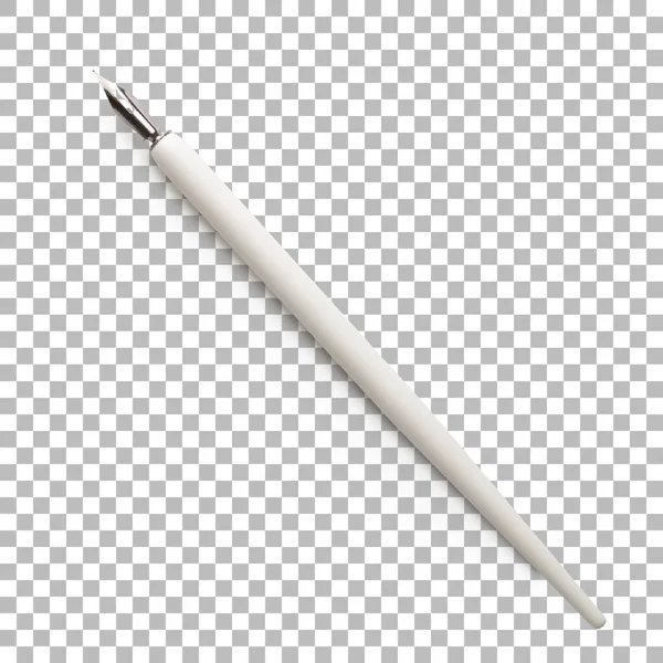 Vereinzelte Nahaufnahme Von Weißem Kalligrafie Stift — Stockfoto