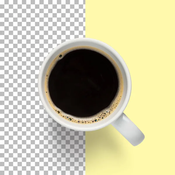 Beyaz Kahve Fincanının Izole Edilmiş Yakın Çekim Görüntüsü — Stok fotoğraf