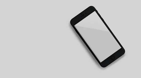 Mock Nieuwe Smartphone Met Een Wit Scherm Close Top View — Stockfoto