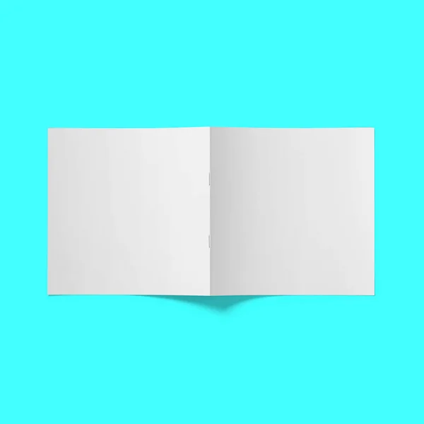 青い背景に孤立した白い紙 — ストック写真