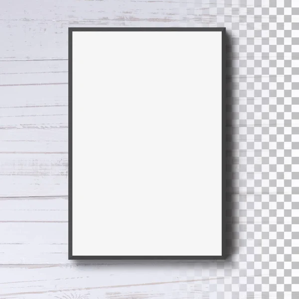 Isolated Blank Photo Frame Wall — Stock Photo, Image