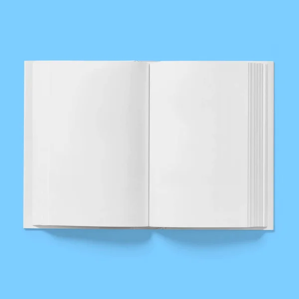 Zpět Školy Koncept Hard Cover Prázdné Bílé Knihy Uprostřed Otevřené — Stock fotografie