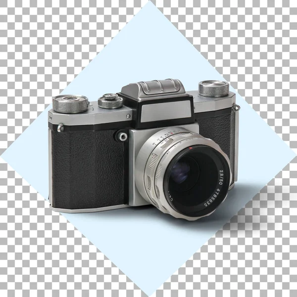 Retro Film Fotokamera Isoliert Auf Weißem Hintergrund — Stockfoto