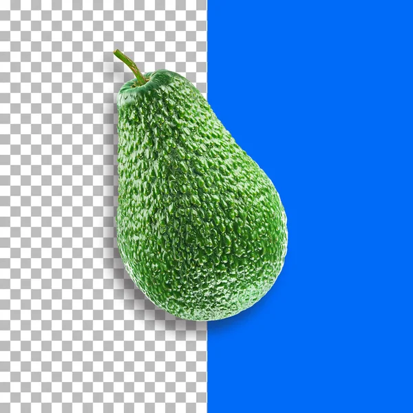 Grüne Avocadofrucht Isoliert Auf Transparentem Hintergrund — Stockfoto
