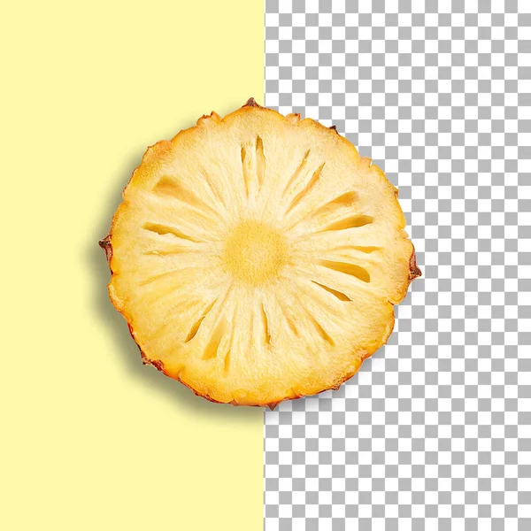 Frische Ananasscheiben Auf Transparentem Hintergrund — Stockfoto