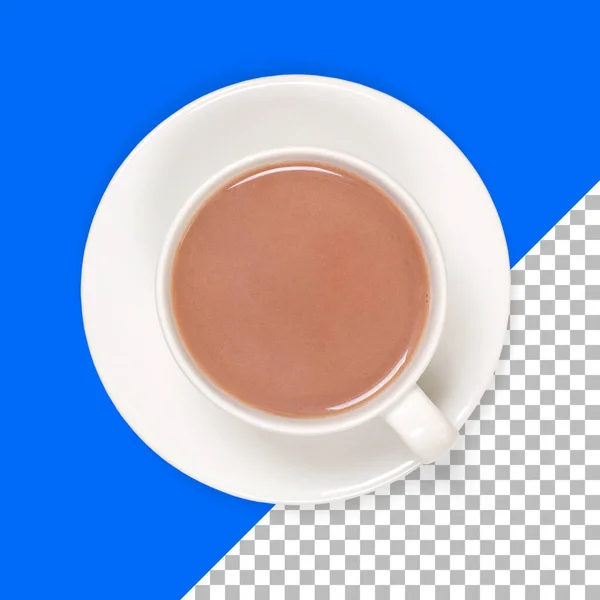 白いカップの上の隔離された熱い緑茶 — ストック写真