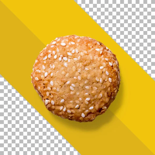 Top Ansicht Crunchy Cookie Isoliert — Stockfoto