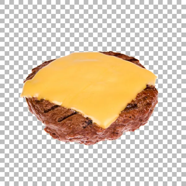 Isolated Patty Sliced Cheese — Stock Photo, Image