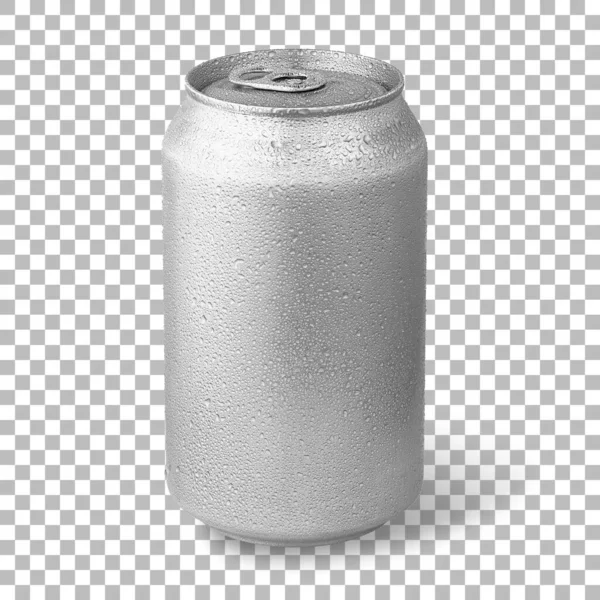 銀の新鮮な冷たいビールは孤立することができる — ストック写真