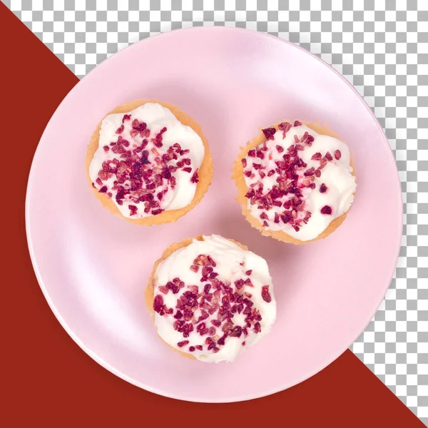 위에서 분홍색 케이크 — 스톡 사진