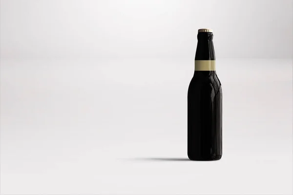 Isolated Beer Bottle Mock Etichetta Vuota Concetto Oktoberfest — Foto Stock