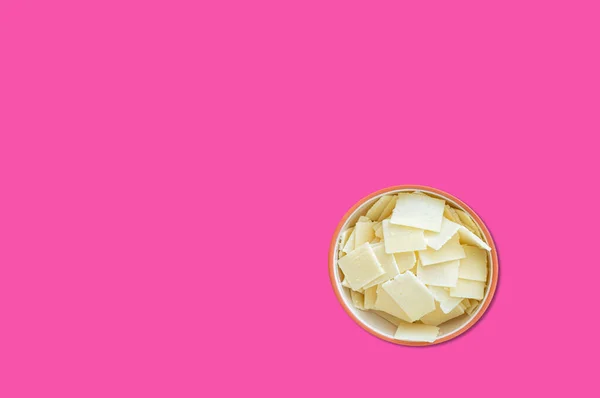 Sýrový Sýr Kreativním Konceptuálním Náhledu Plochý Ležel Kompozici Kopírovým Prostorem — Stock fotografie