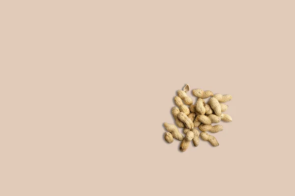 Top View Isolated Raw Peanuts Close Peanut Photo Close Photo — Stock Photo, Image