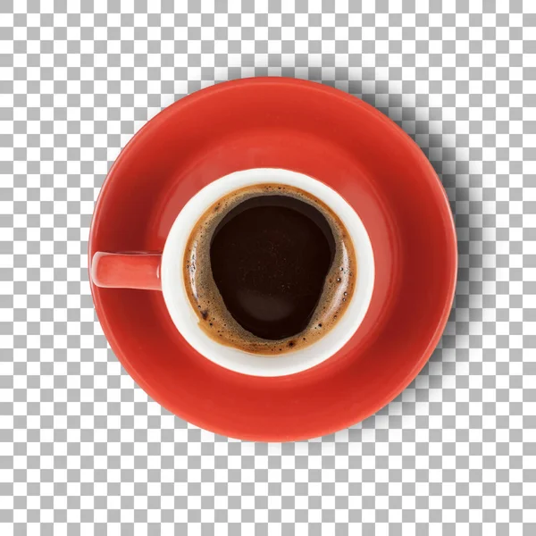 Isolated Shot Cup Black Coffee Transparent Background — Stock Photo, Image