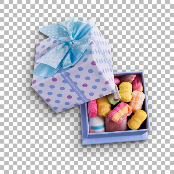 Aufklappbox Mit Süßigkeiten Passend Für Ihr Design Asset — Stockfoto