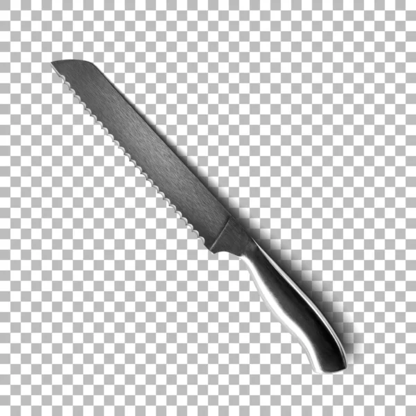 Keskin Ekmek Bıçağı Yüksek Kaliteli Paslanmaz Çelik Oluşturur — Stok fotoğraf