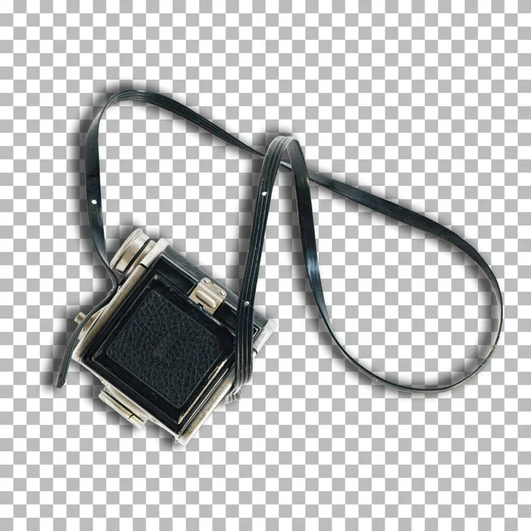 Vintage Cam Black Rope Top View Perspective — Stock Photo, Image