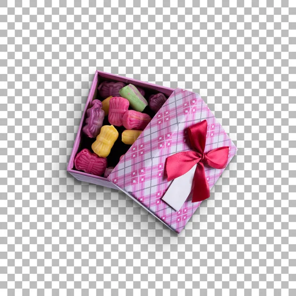 Top View Box Candy Suitable Your Design Asset — Stock Photo, Image