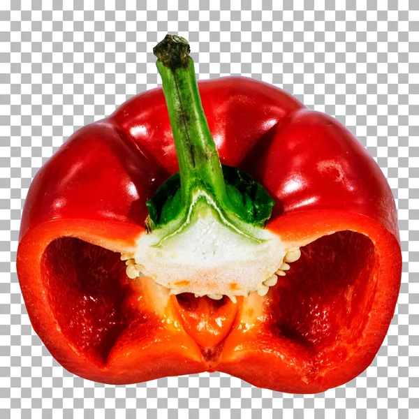 Sladká Červená Paprika Izolované Vhodné Pro Design Majetku — Stock fotografie