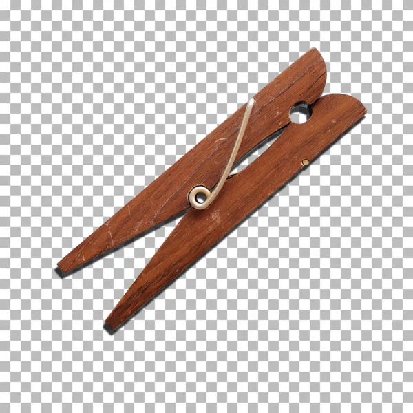 Een Oude Houten Wasknijper Voor Retro Project Asset — Stockfoto