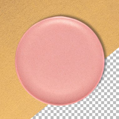 Temiz boş seramik plaka şeffaflık üzerine izole