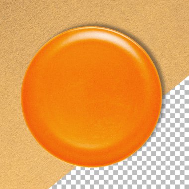 Temiz boş seramik plaka şeffaflık üzerine izole