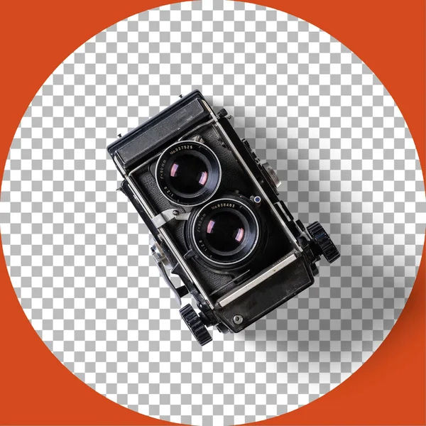 Масштабная Аналоговая Камера Изолированная Прозрачной — стоковое фото