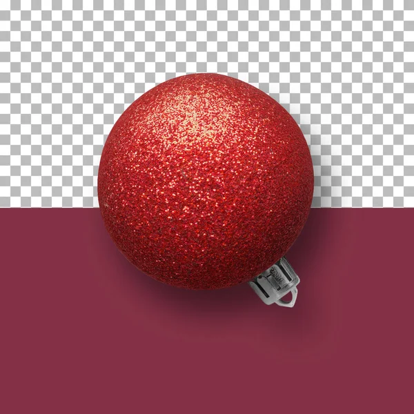 透明な上に隔離されたクリスマスの装飾用のボール — ストック写真