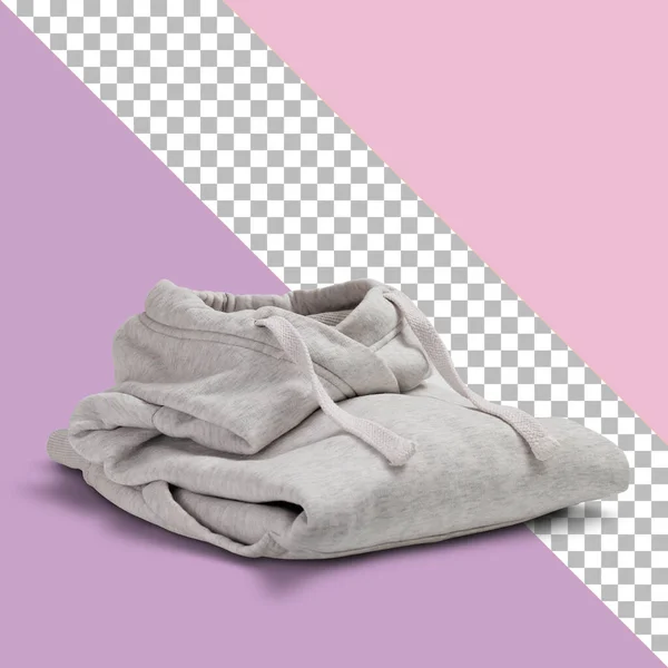 Maglione Bianco Con Cappuccio Isolato Sfondo Trasparente — Foto Stock