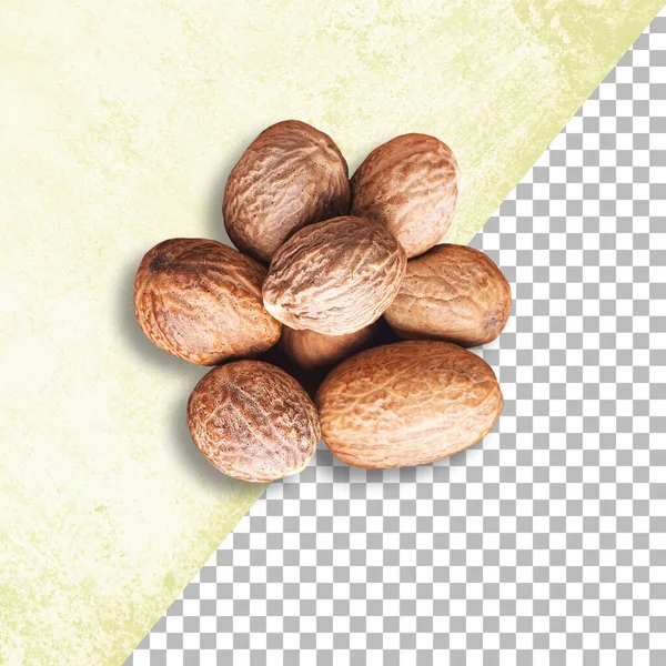 杏仁烤健康的褐色背景透明 — 图库照片