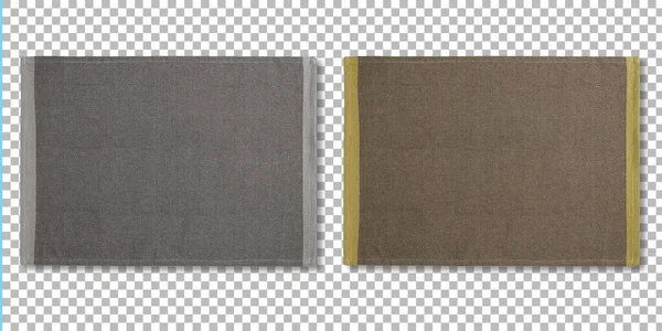 Set Gekleurde Placemats Voor Het Serveren Van Voedsel Geïsoleerd Transparantie — Stockfoto