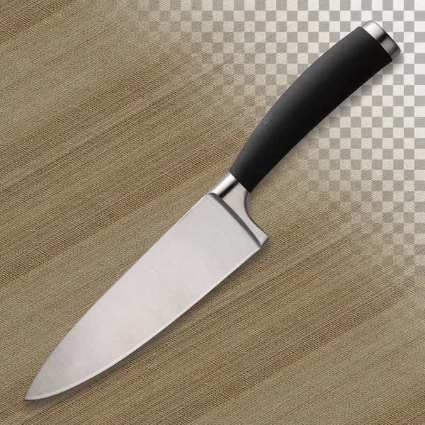 Şefin Mutfak Bıçağı Şeffaf Arkaplanda Izole Edilmiş — Stok fotoğraf